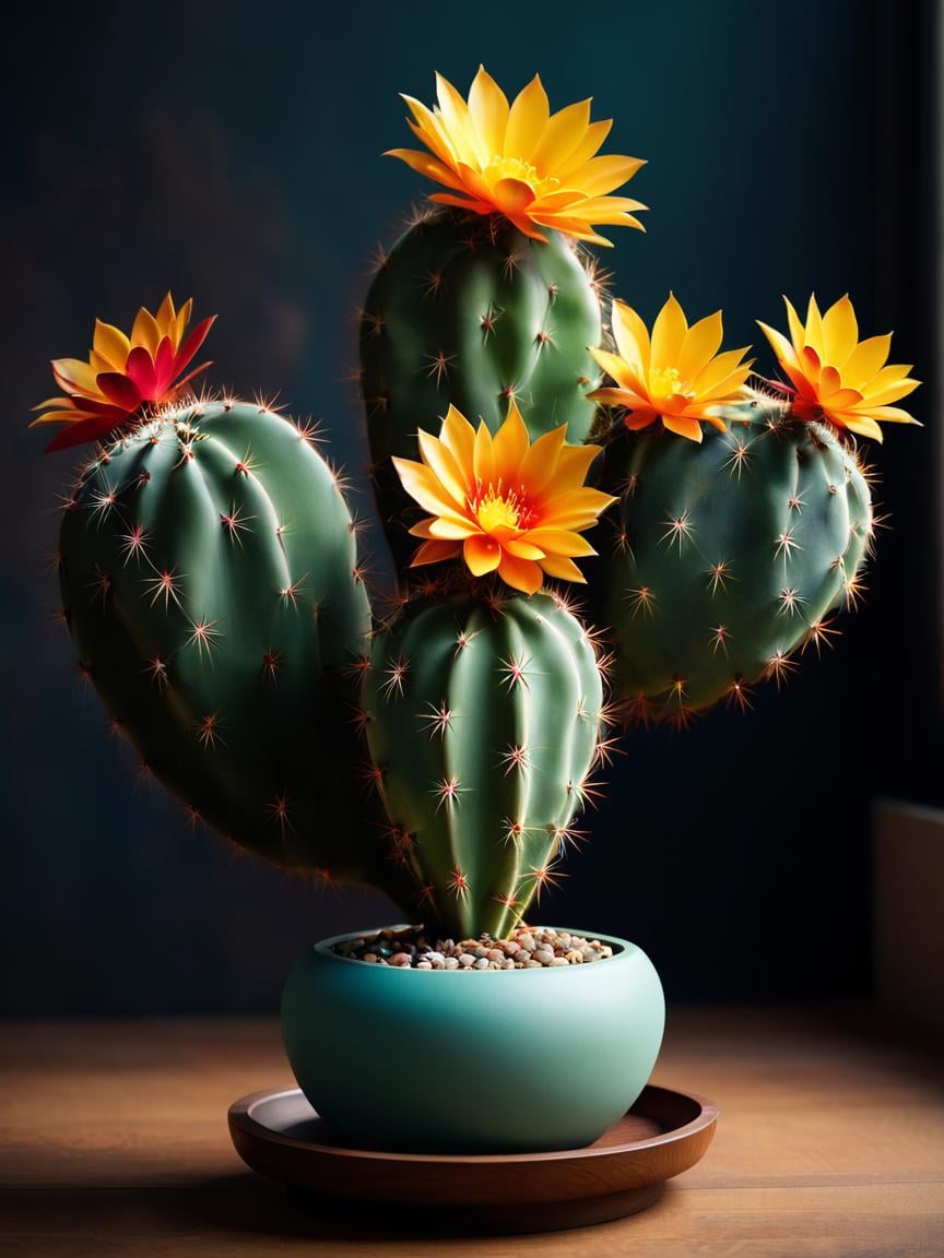 cinematic film still <lora:FF-Midj-Rise-v0564:1> painting of a cactus plant with a vase of flowers in it, by Maruja Mallo, cactus and flowers, by Elizabeth Murray, cactus, cacti, by Henryka Beyer, trending on artstaton, cactus adjacent, trending on artstattion, trending on artstartion, by Amadeo de Souza Cardoso, by Sarah Gough Adamson arafed tree with colorful leaves on a wooden base, colorful otherworldly trees, fantasy tree, tooth wu : : quixel megascans, cosmic tree of life, intricate rainbow environment, octane render w 1024, rendered in arnold, houdini 3d, houdini 3 d, cgsociety 9, gorgeous 3d render . shallow depth of field, vignette, highly detailed, high budget, bokeh, cinemascope, moody, epic, gorgeous, film grain, grainy