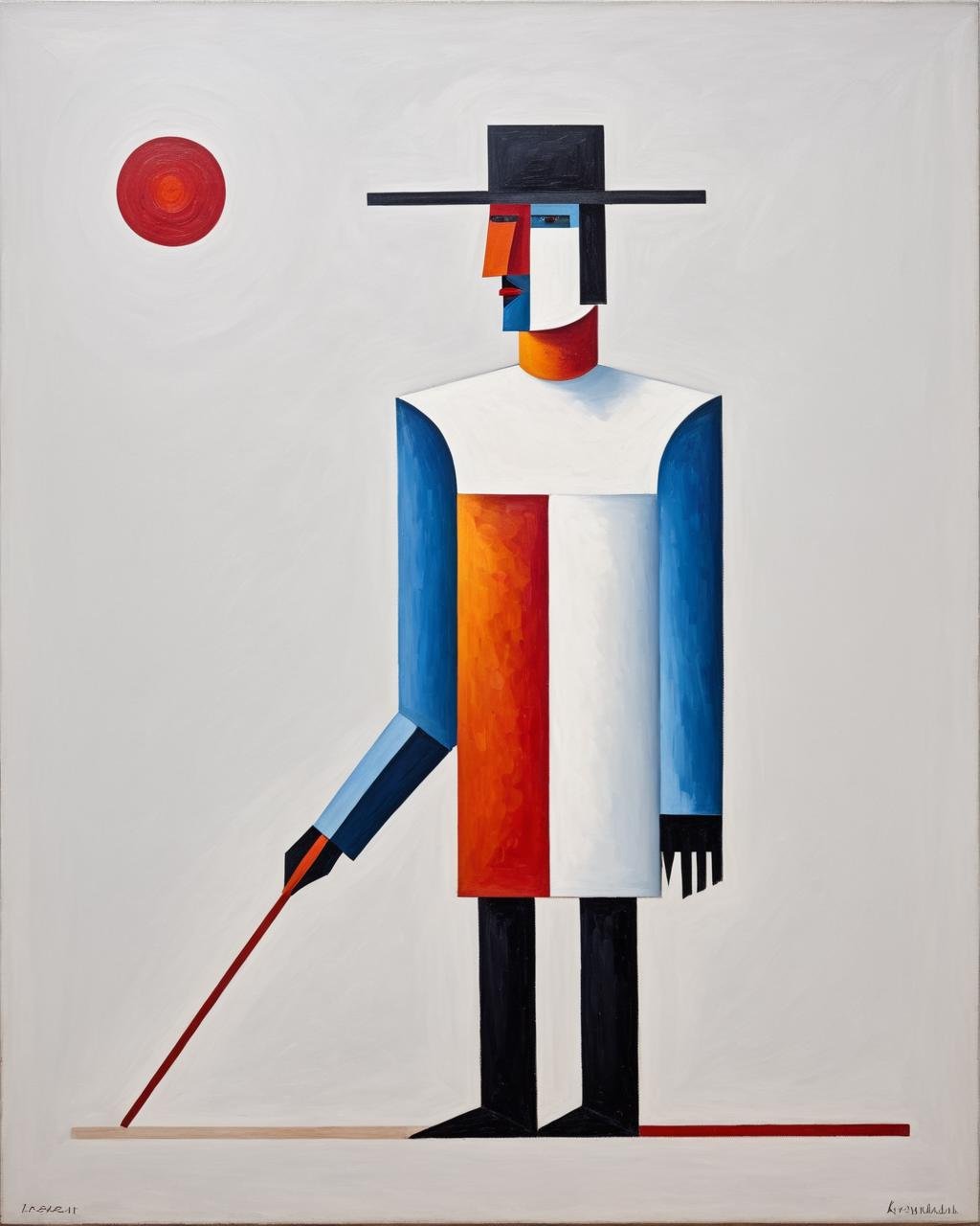 Cubist artwork <lora:FF-Style-Kazimir-Malevich.LoRA:1> in the style of kazimir malevich, 8K, Small "The Animal of Blood", most beautiful artwork in the world, glittering, kazimir malevich style, kazimir malevich art, kazimir malevich . Geometric shapes, abstract, innovative, revolutionary