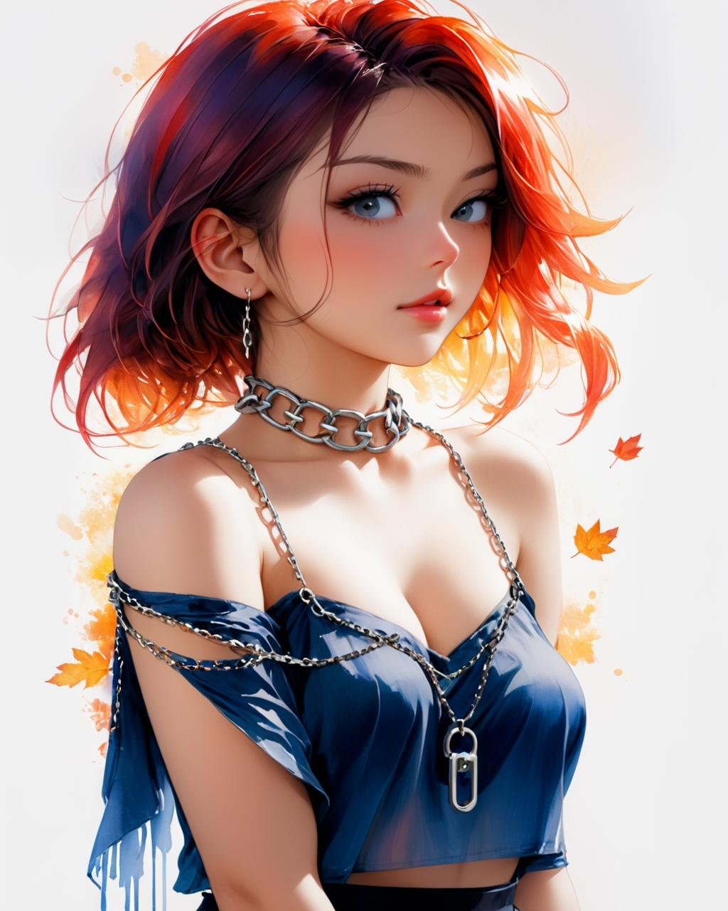 anime artwork <lora:FF-Safe-Anim-v3-LycorisFF:1.29>, (8k, best quality, masterpiece:1.2) , (best quality:1.0) , (ultra highres:1.0) , watercolor, a Airy anime style woman, shoulder, Chain, by agnes cecile, half body portrait, extremely luminous bright design, Single Color, (ink:1.3) , autumn lights, <lora:FFaniwomlocv3-8-2:1> . anime style, key visual, vibrant, studio anime,  highly detailed