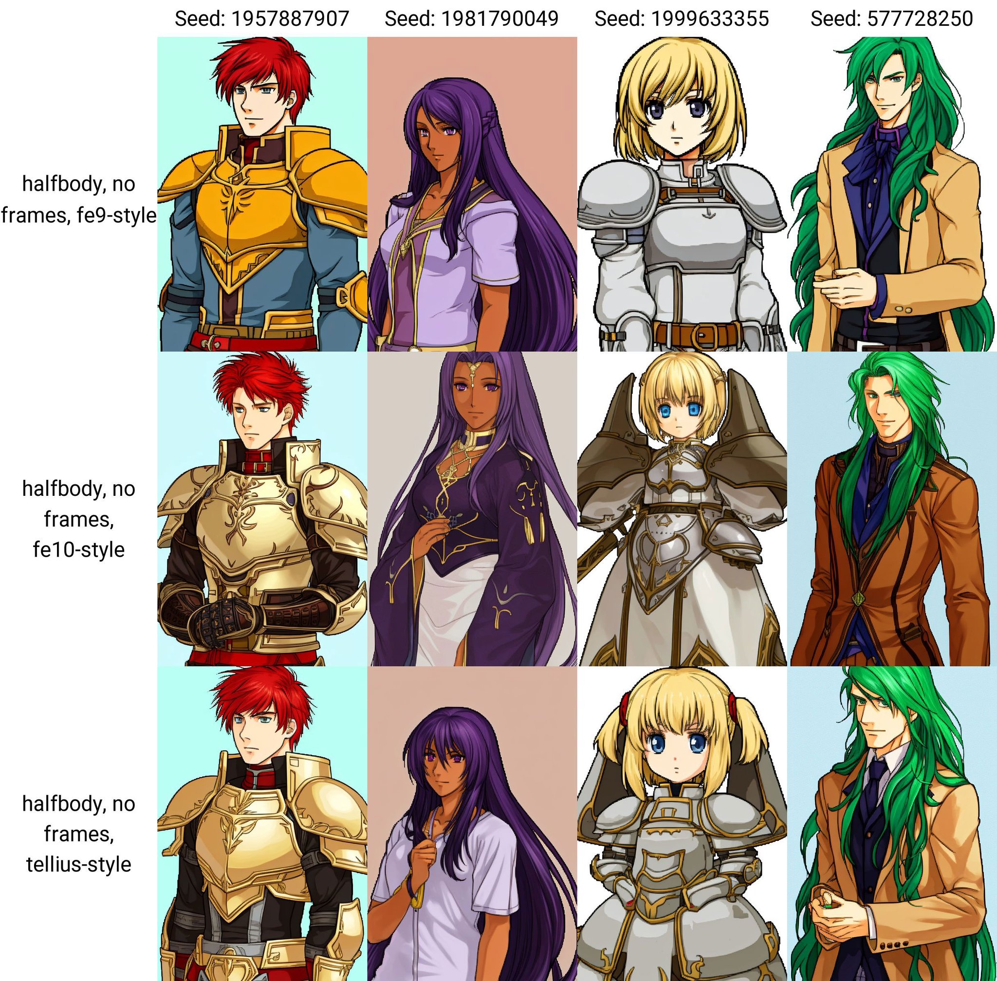 <lora:FESprite FE9-10-Style Macross:0.8>, solo focus, (halfbody, no frames, fe9-style:1.1), simple background, caucasian, 1 boy, teenager, Hanten, Armored Dress, Red Hair, Very Short Hair