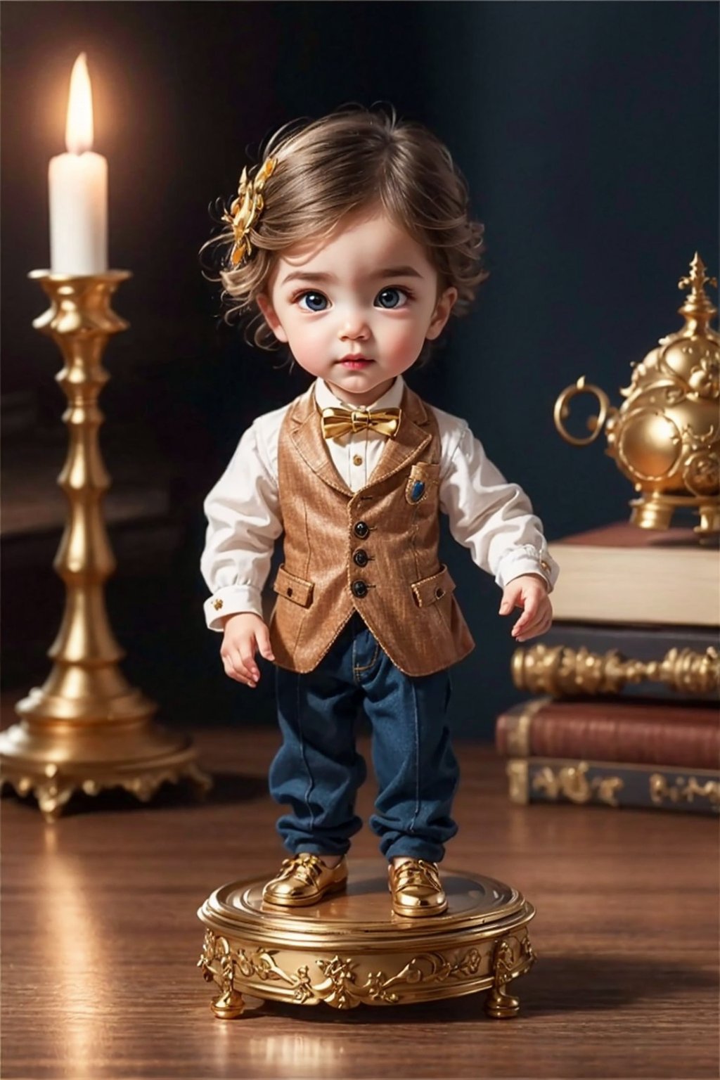 realistic , handsome men, ,Wind Up Music Box