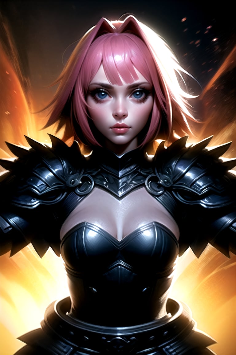 AGGA_ST022, 1girl, Astolfo, armor, fantasy, solo focuss, black dress, war, epic scene