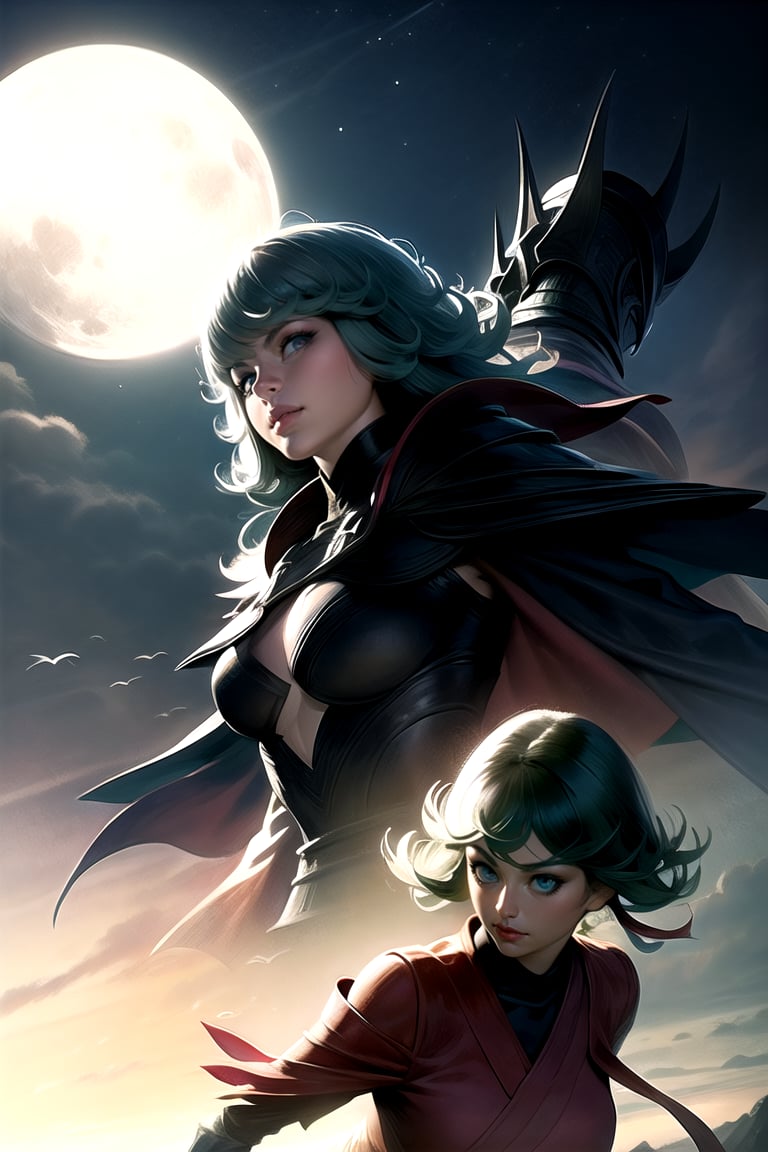 AGGA_ST022, Tatsumaki, fubuki, 2girls, armor, masterpiece, fantasy