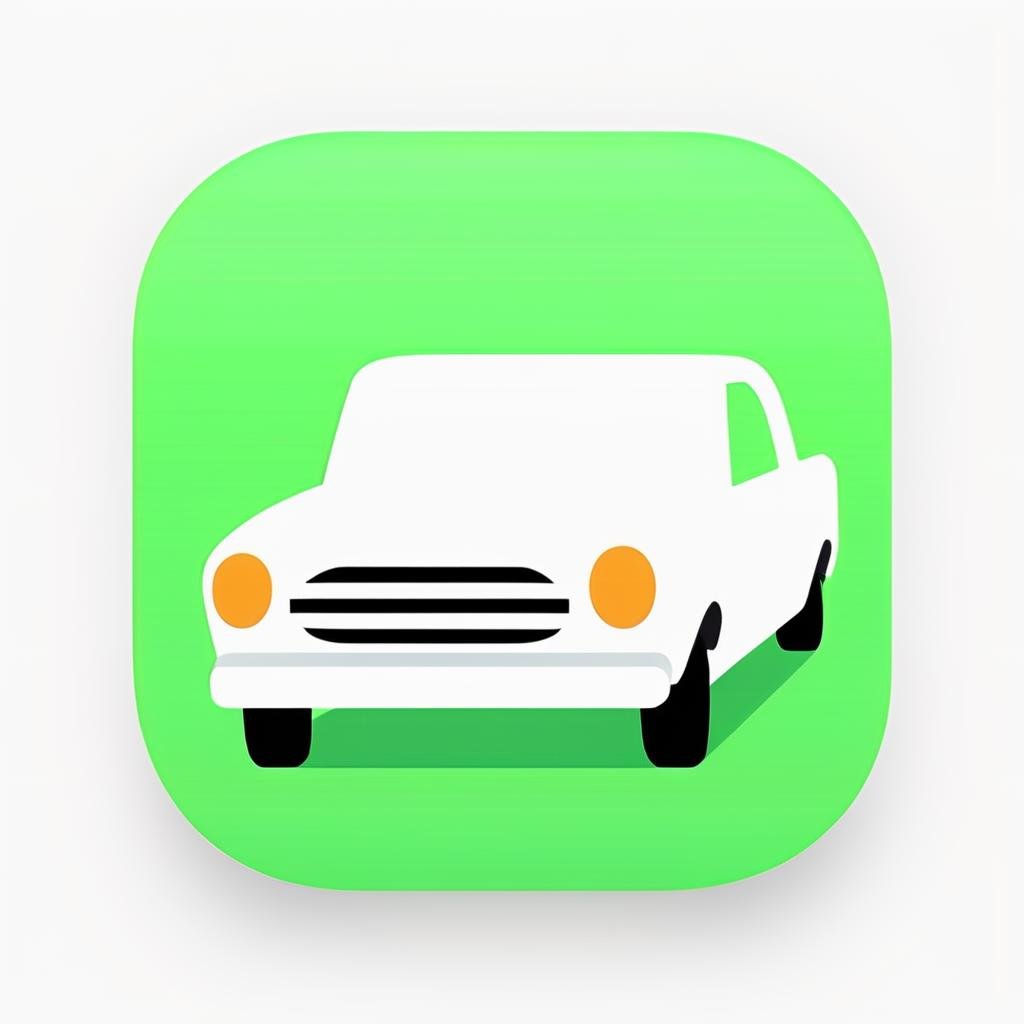 a car, minimalist, ios icon app, dribbble, icredm<lora:IconsXLRedm:1>