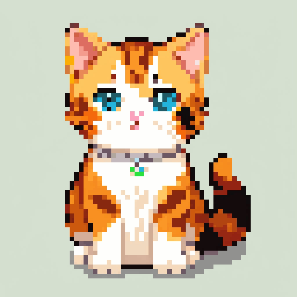 A cute cat, pixel art, PixArFK, <lora:PixelArtRedmond-Lite64:1>