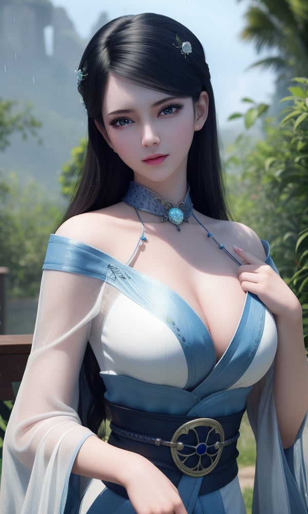 (,1girl, ,best quality, )<lora:DA_寒千落-墓王之王:0.8>,, ,masterpiece, fantasy, realistic,science fiction,mole, ultra realistic 8k cg, ,tamari \(flawless\),  medium breasts  ,eyelashes,magic,hydrokinesis,sweat, wet, rain, ,       (()), (),