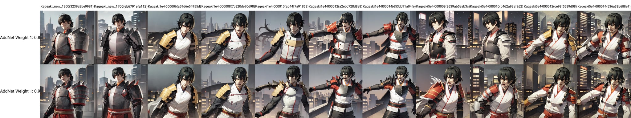 solo, 1boy, Minato Kageaki, brown eyes, black hair, shoulder armor, japanese armor, angry, winter, city