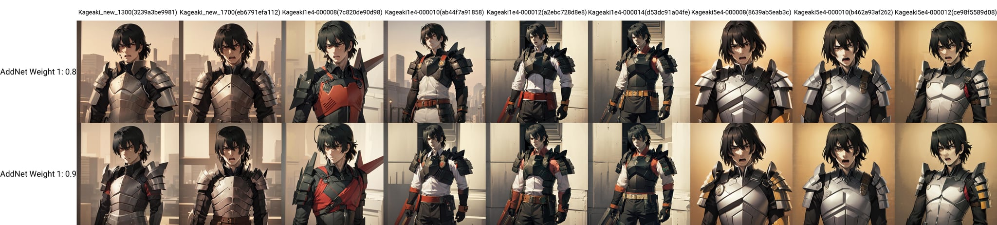 solo, 1boy, Minato Kageaki, brown eyes, black hair, shoulder armor, angry