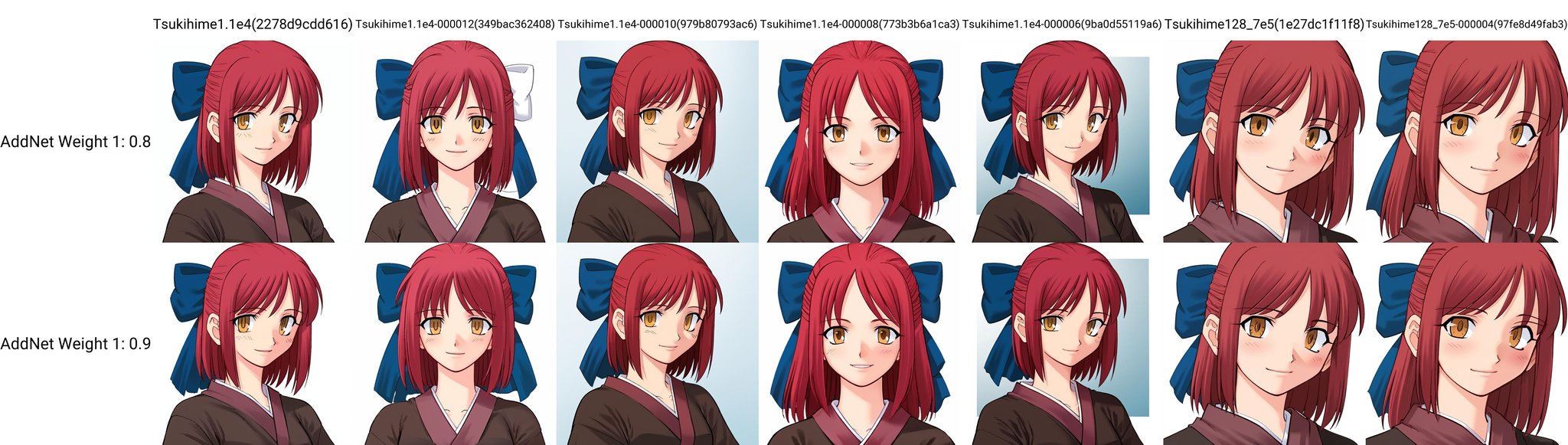 solo, Kohaku, red hair, yellow eyes, face focus, looking at viewer, smile, hair bow