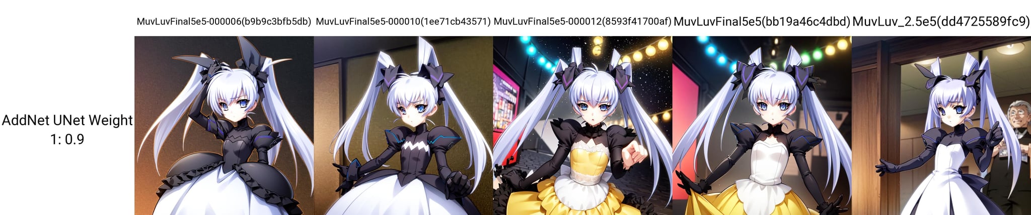 solo, Yashiro Kasumi, fake animal ears, white hair, twintails, blue eyes, yellow dress, (party:1.1)