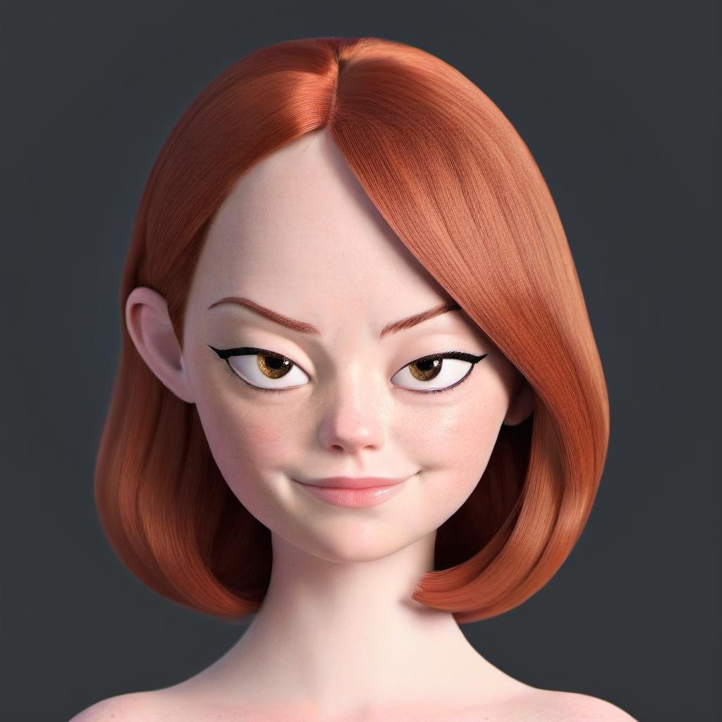 Emma Stone portrait <lora:STYLIZARD_v1:1.1>