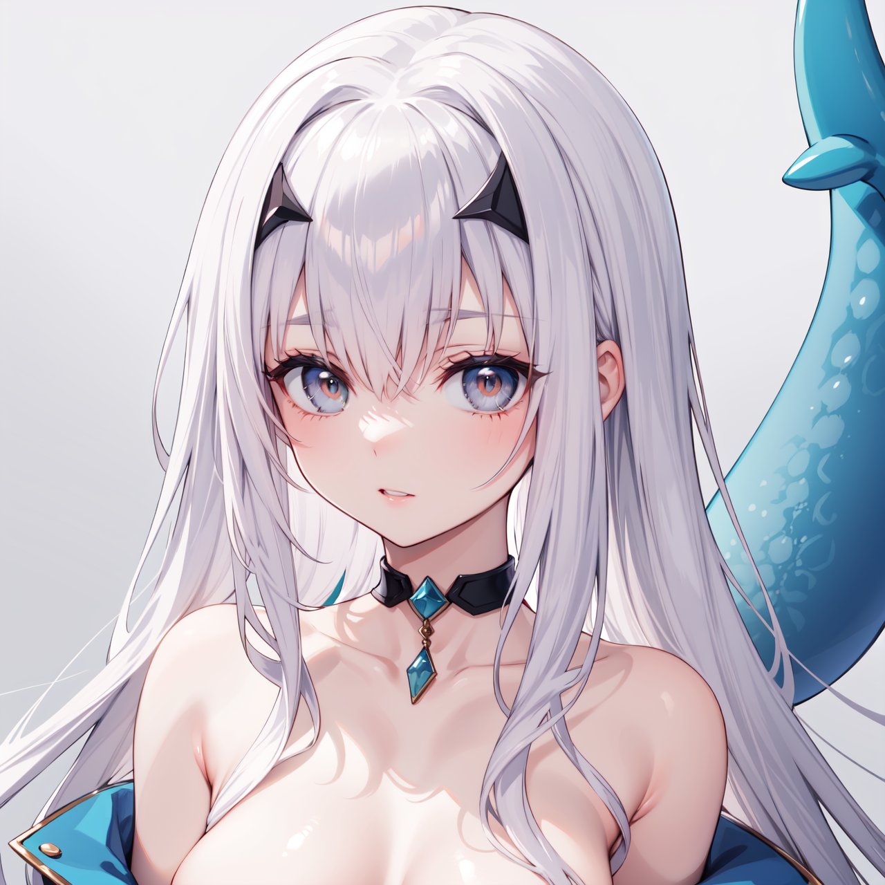 melusine,  no clothes,  head only,  closeup, <lora:EMS-79966-EMS:1.000000>