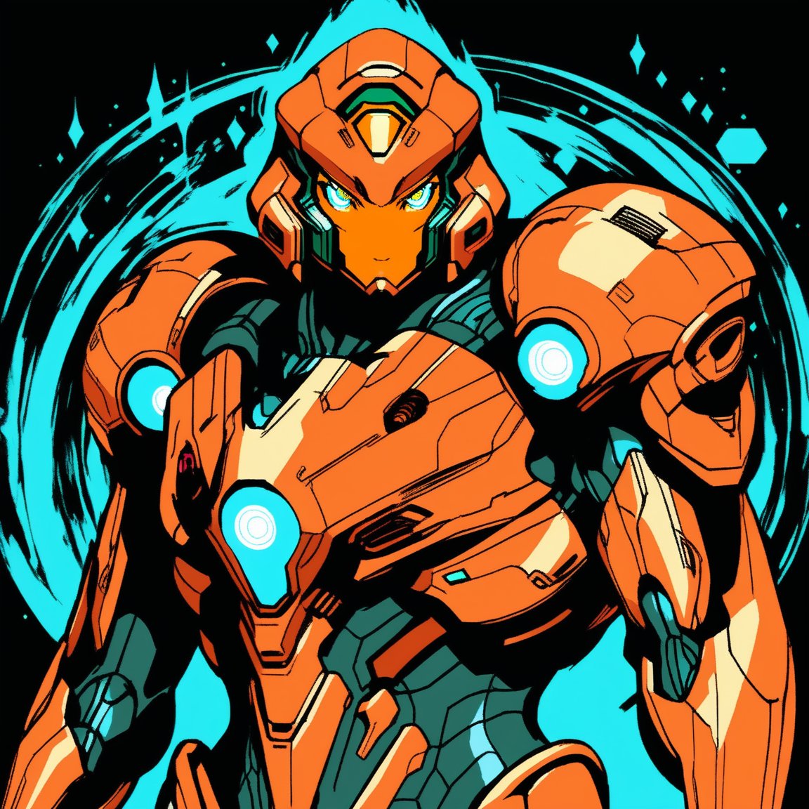 portrait art style, sketch, fantasy, magic fight, magic light, samus aran \(metroid\) , <lora:SDVN-LoraXL-Portrait_Art:1>, (masterpiece,best quality)