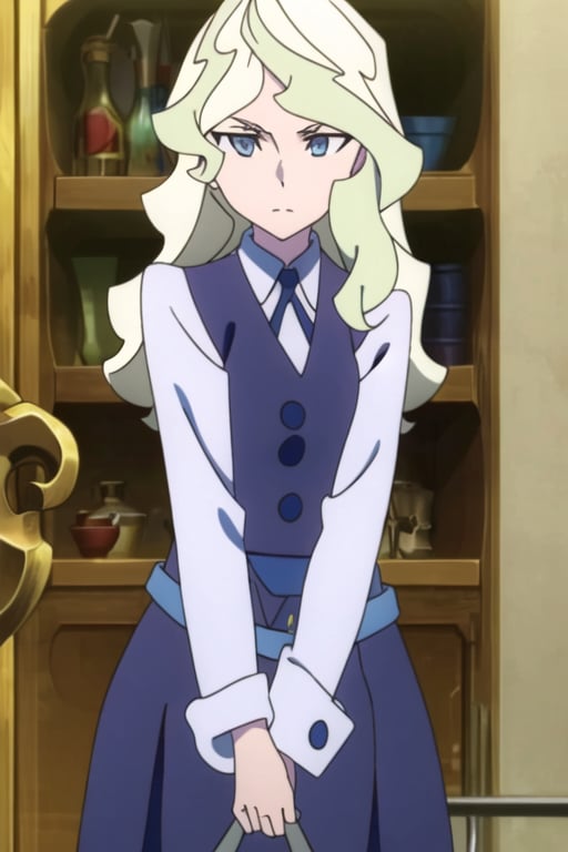  diana cavendish, luna nova uniform, (masterpiece, best quality), school uniform 