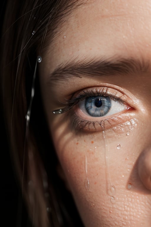 face,((eye close up)),(crying),(water drooping in eyes),best quality,masterpiece,realistic,HDR,UHD,8K,highres,realistic,Highly detailed,Studio lighting,sharp focus,physically-based rendering,extreme detail description,Professional,High resolution scan,