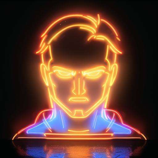 Superman,neon light,neon sign,neon,LED masterpiece, high resolution, octance 4k, high detail  <lora:nihongdeng (1):1>, masterpiece,best,quality