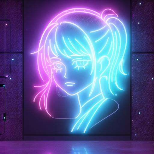 1girl,neon light,neon sign,neon,LED masterpiece, high resolution, octance 4k, high detail  <lora:nihongdeng (3):1>, masterpiece,best,quality