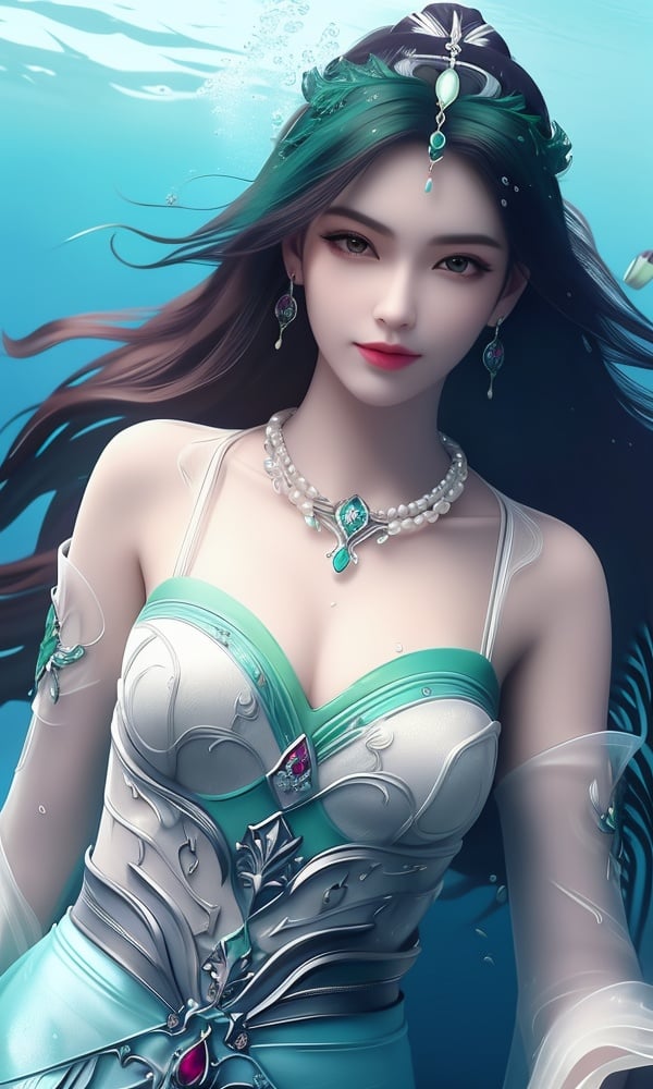 (,1girl, ,best quality, )<lora:DA_叶倾仙-完美世界:0.6>,, ,masterpiece, ((((, solo, medium breasts, ,solo focus, seaweed,underwater, )))) ,ultra realistic 8k cg, flawless, clean, masterpiece, professional artwork, famous artwork, cinematic lighting, cinematic bloom, perfect face, beautiful face, fantasy, dreamlike, unreal, science fiction, luxury, jewelry, diamond, gold, pearl, gem, sapphire, ruby, emerald, intricate detail, delicate pattern, charming, alluring, seductive, erotic, enchanting, hair ornament, necklace, earrings, bracelet, armlet,halo,