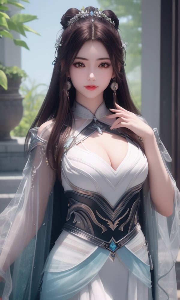 (,1girl, ,best quality, )<lora:DA_叶倾仙-完美世界:0.6>,, ,masterpiece, fantasy, realistic,science fiction,mole, ultra realistic 8k cg, ,tamari \(flawless\),  medium breasts,    (()), (),