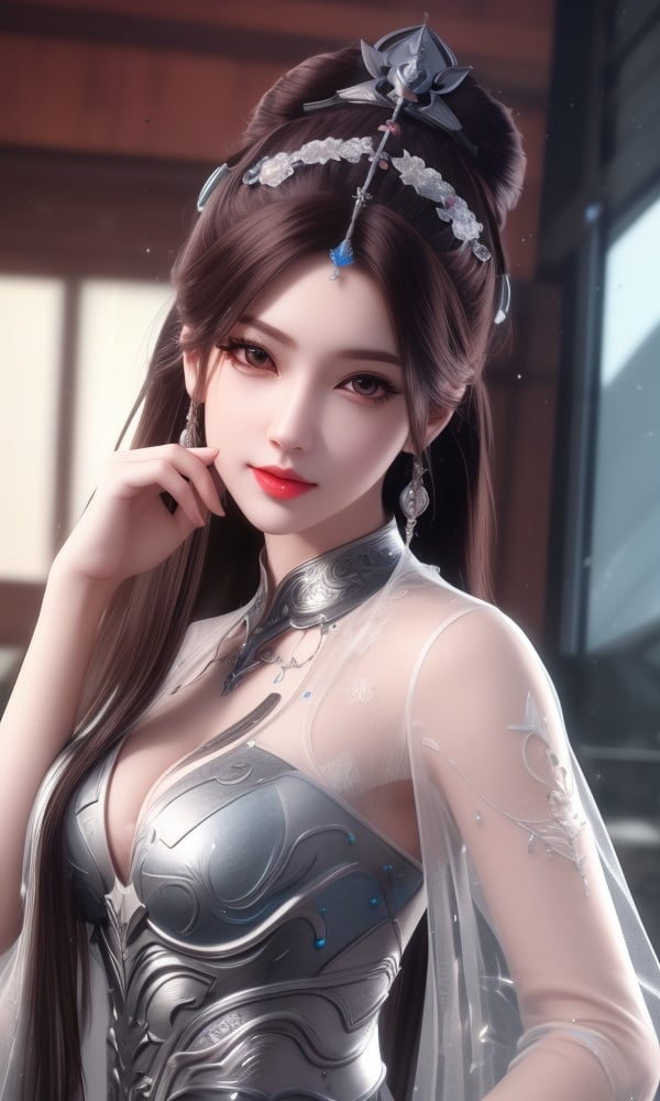 (,1girl, ,best quality, )<lora:DA_叶倾仙-完美世界:0.6>,, ,masterpiece, fantasy, realistic,science fiction,mole, ultra realistic 8k cg, ,tamari \(flawless\),  medium breasts,    (()), (),