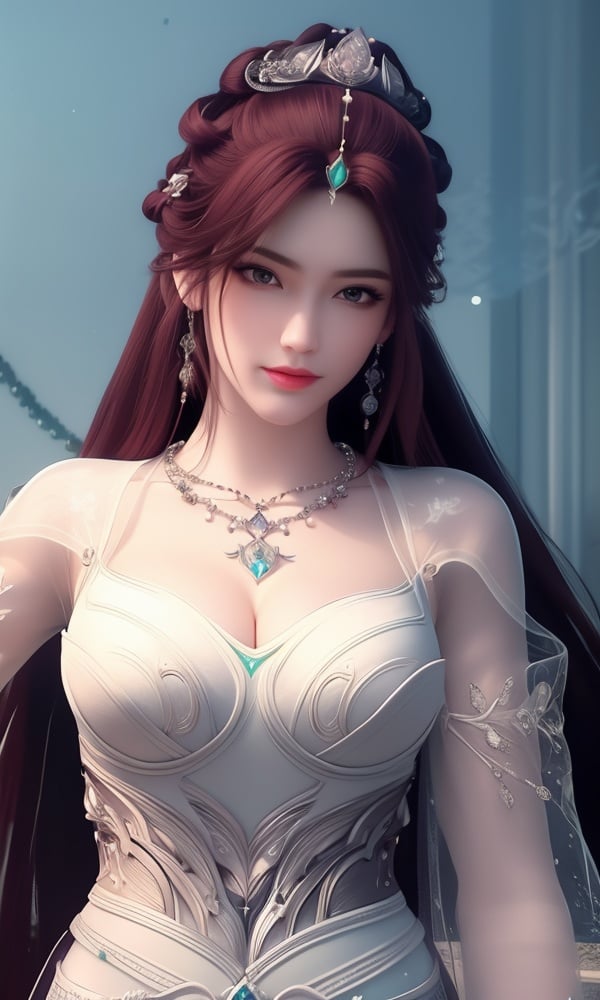 (,1girl, ,best quality, )<lora:DA_叶倾仙-完美世界:0.8>,, ,masterpiece(,1girl, cloud, solo, sky, long_hair, , cloudy_sky, crown, detached_sleeves, dress) ,ultra realistic 8k cg, picture-perfect face, flawless, clean, masterpiece, professional artwork, famous artwork, cinematic lighting, cinematic bloom, perfect face, beautiful face, fantasy, dreamlike, unreal, science fiction, huge breasts, beautiful clothes, lace, lace trim, lace-trimmed legwear, (rich:1.4), prestige, luxury, jewelry, diamond, gold, pearl, gem, sapphire, ruby, emerald, intricate detail, delicate pattern, charming, alluring, seductive, erotic, enchanting, hair ornament, necklace, earrings, bracelet, armlet,halo