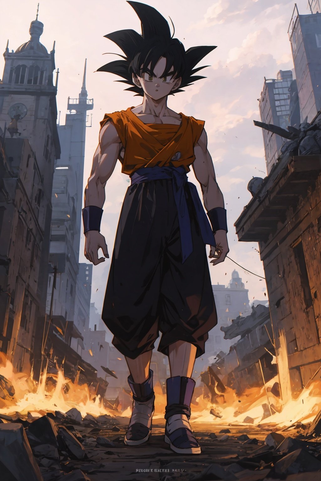  absurdres,incredibly absurdres,reality,realistic,,solo, ,,1boy,,full_shot,Dragon Ball Style