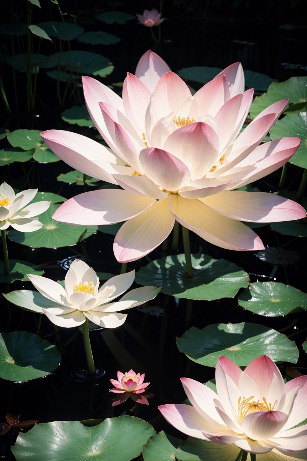 A giant lotus, Lotus, Lotus, Luminescence, Huge