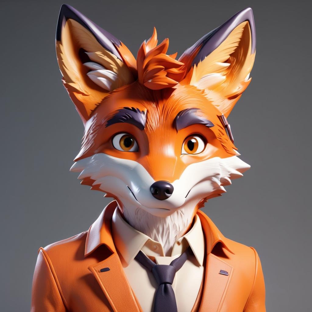 3D Render Style, 3DRenderAF, Portrait of a humanoide fox,<lora:3DRenderConfig4:1>