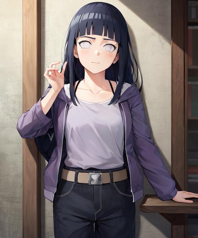 Best quality, absurdres, ultra-detailed,  <lora:HinataV3-1:1>, hyuuga hinata, Hinata-Boruto-Outfit