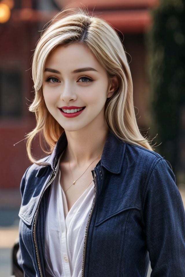 plain jacket,white blouse,wild blonde hair,dynamic lighting,upper body,intricate details,hyperdetailed,realistic,200mm lens,<lora:sophia4_v1:0.7>,(high detailed skin:1.1),thoughtful | seductive smile | confident | surprised,<lora:more_details:0.5>,<lora:add_detail:0.3>,<lora:polyhedron_skinny_all:0.2>,<lora:GoodHands-vanilla:1>,