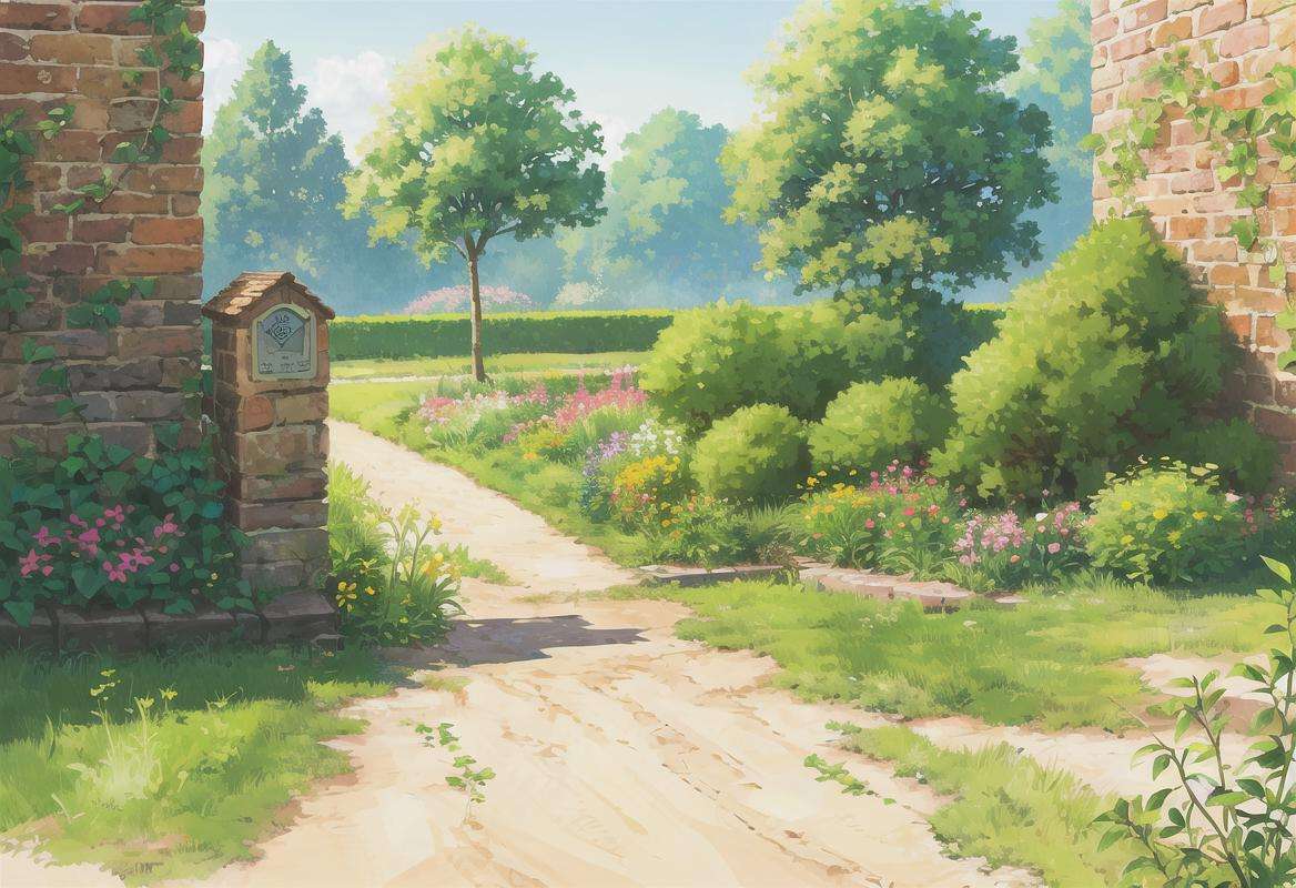 (((high quality))),highly_detailed,extremely_detailed_CG_unity_8k_wallpaper,illustration,highres,absurdres,High saturation,clear,rational construction,cartoon style,brick_wall, building, bush, day, door, fence, field, flower, flower_field, garden, grass, house, nature, no_humans, outdoors, path, pink_flower, plant, potted_plant, road, scenery, sunflower, tree, tree_stump <lora:Ghibli_v4:1>
