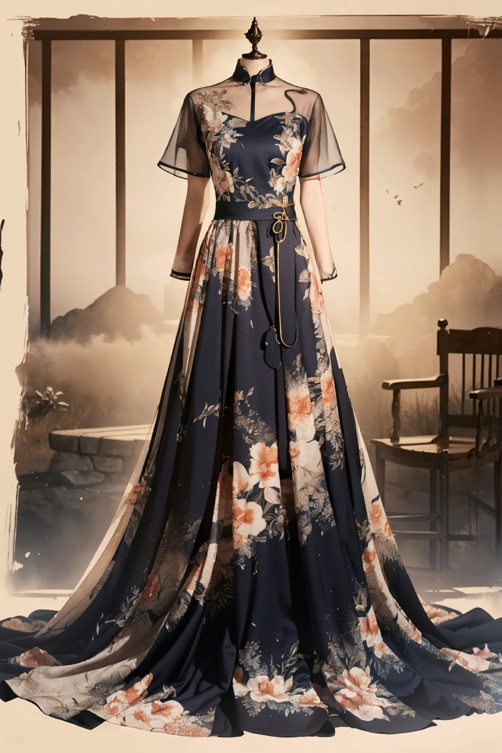  1girl,1 girl,dress floral print, flower,(completely naked), (a naked girl), ( texture of clothes, Official Art, Uniform 8k quality, Super Detail, Fine Detail Skin, (Movie Angle), Movie Texture, Movie Lighting, Masterpiece, Best picture quality, Real skin, dark environment, Deep Shadows, Contoured Light, (1 girl), messy hair,