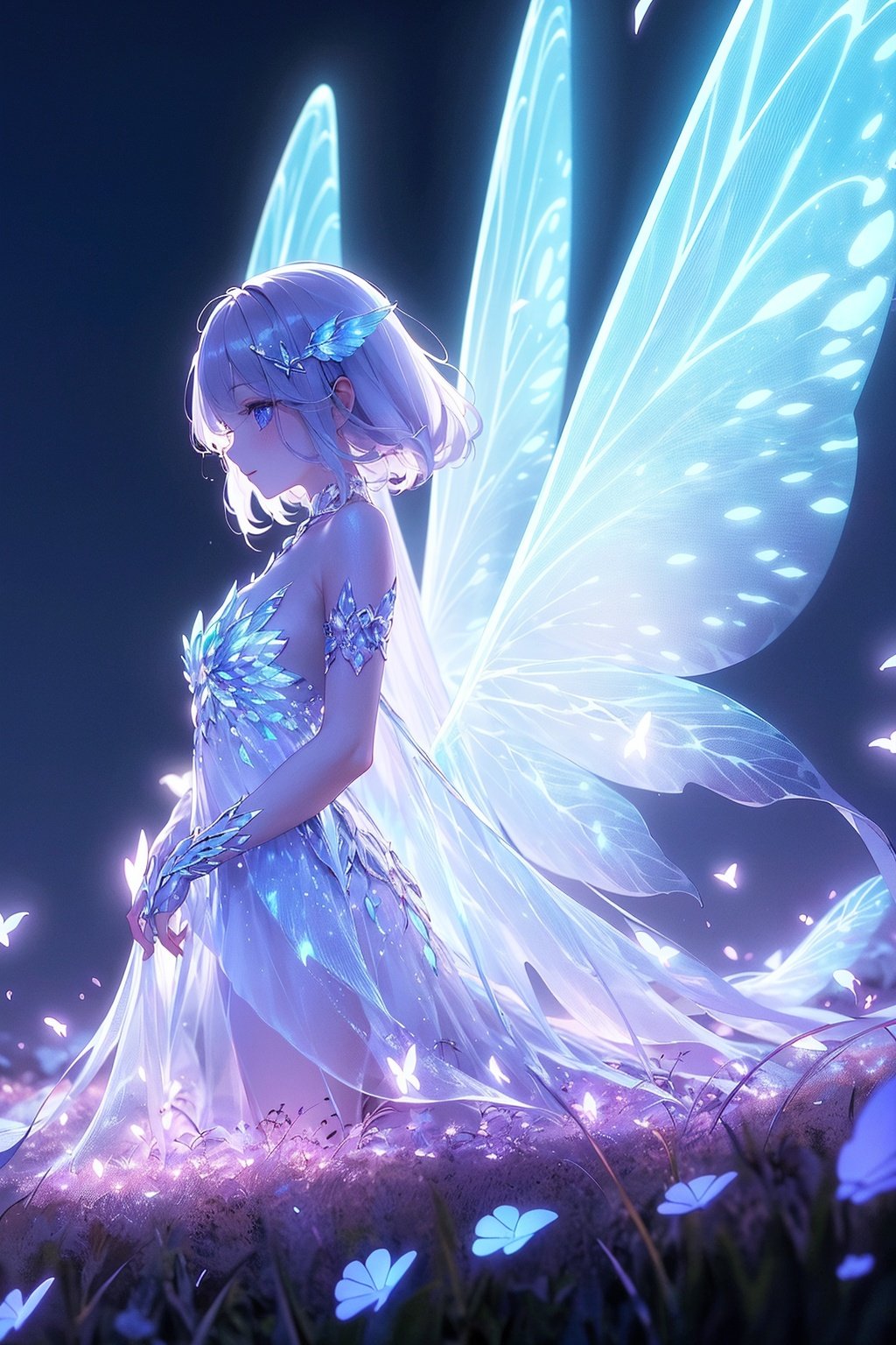  Best quality,8k,cg,
anime girl with glowing wings in a field of flowers, digital art by Yuumei, pixiv contest winner, fantasy art, big white glowing wings, astral fairy, neon wings, wings made of light, beautiful fairy, glowing butterflies, glowing angelic being, beautiful fairies, fairies have wings, ethereal wings, beautiful digital art, beautiful digital artwork, neon light and fantasy