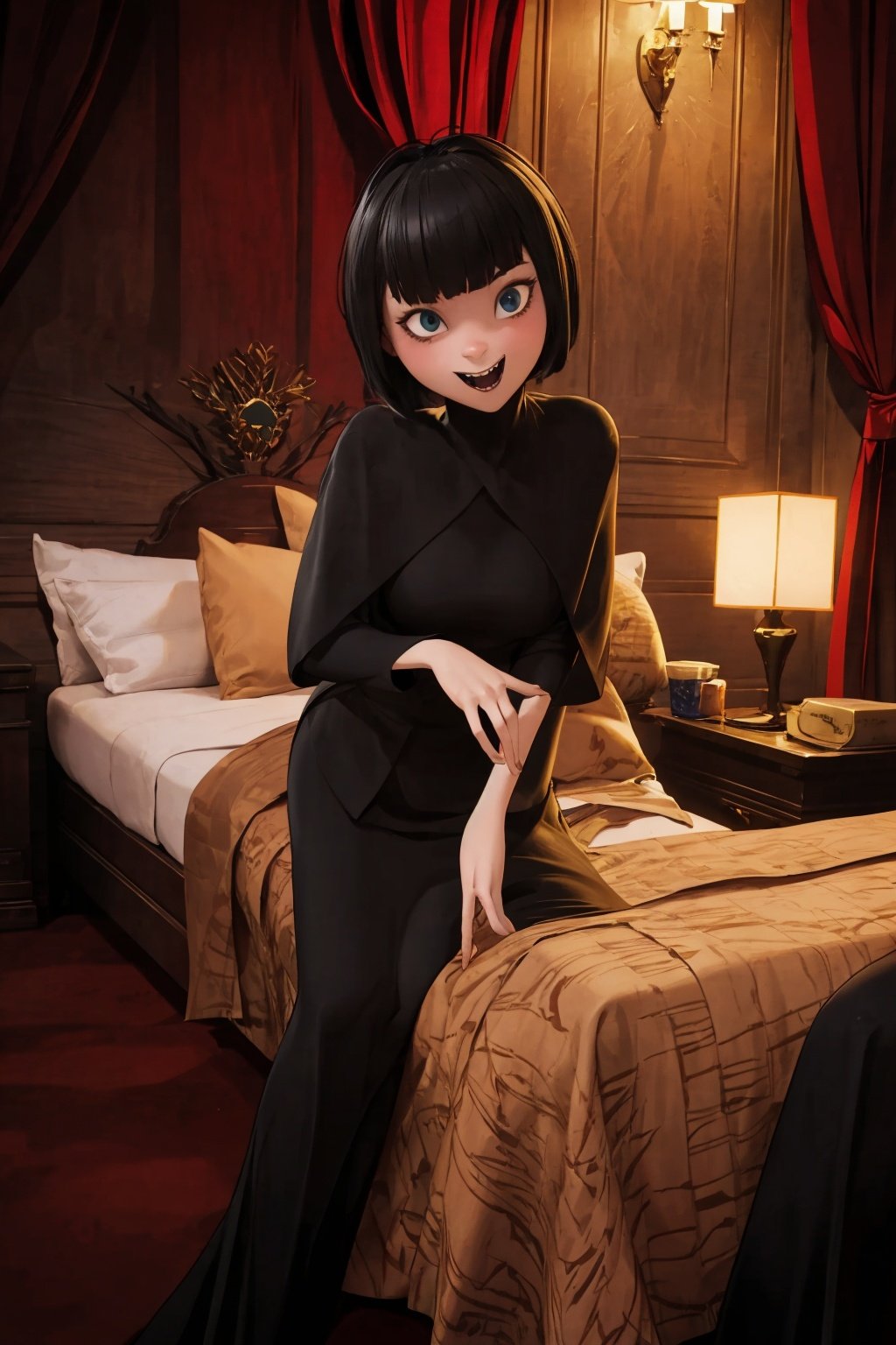  absurdres,incredibly absurdres,reality,realistic,,(solo:1.2), ,,1girl,,full_shot,Hotel Transylvania Style