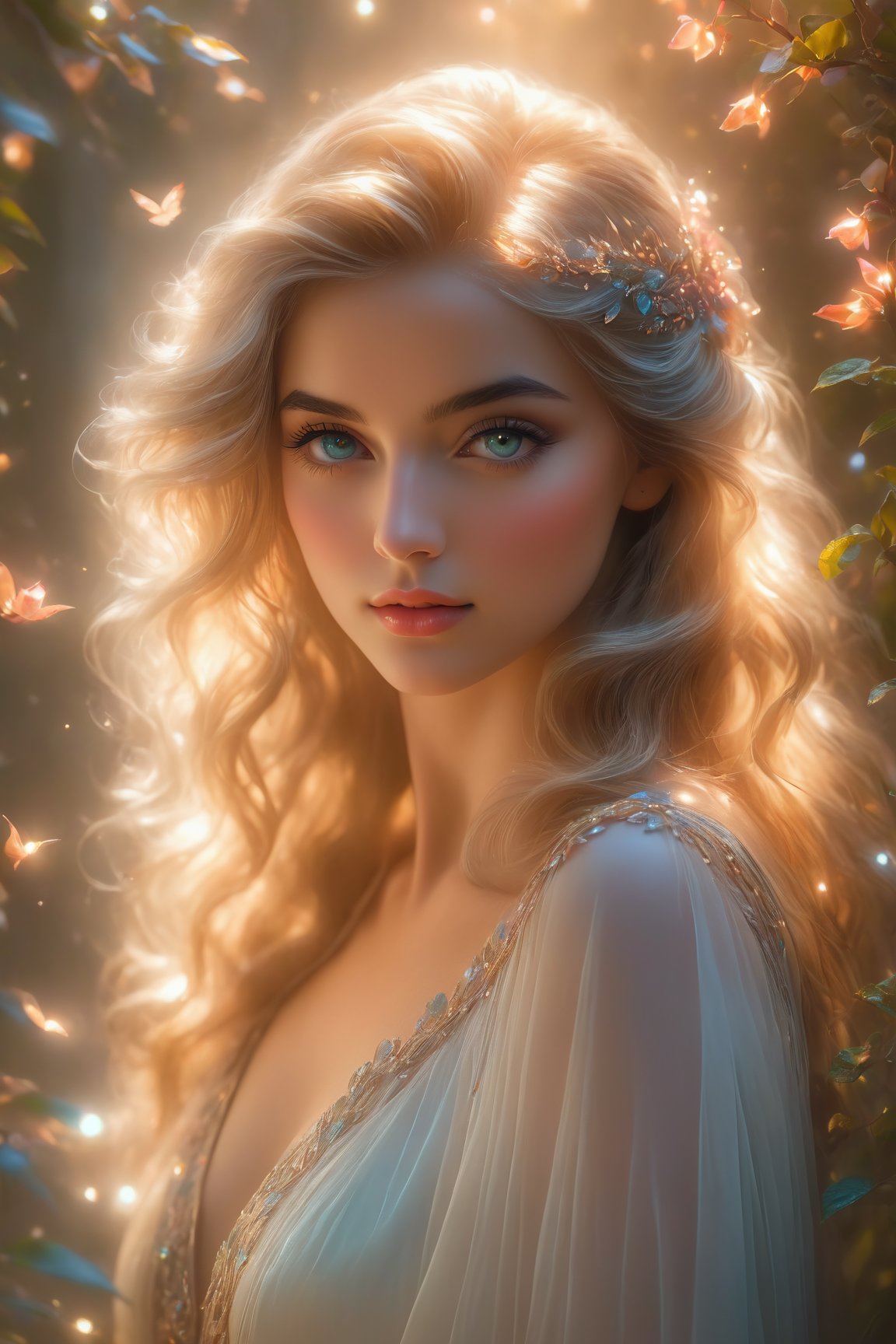 (best quality,4k,8k,highres,masterpiece:1.2),ultra-detailed,(realistic,photorealistic,photo-realistic:1.37),cinematic,inner glowing shining,girl figure,transparent body,beautiful detailed eyes,beautiful detailed lips,extremely detailed eyes and face,long eyelashes,soft flowing hair,graceful pose,ethereal atmosphere,soft ambient lighting,subtle color grading,sublime beauty,sublime beauty,ethereal background,captivating aura,magical scene,gentle mist,serene environment,surreal ambiance,impeccable composition,vivid colors,luminous glow,fantasy element,mysterious charm,dreamlike quality,hauntingly beautiful,peaceful expression,serene atmosphere,effortless elegance,enchanting allure,mesmerizing presence,sublime grace,transcendent beauty