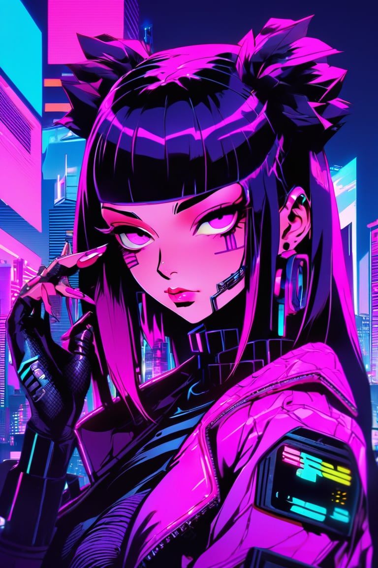 neonpunk style, cyberpunk, vaporwave, neon, vibes, vibrant, stunningly beautiful, crisp, detailed, sleek, ultramodern, magenta highlights, dark purple shadows, high contrast, cinematic, ultra detailed, intricate, professional