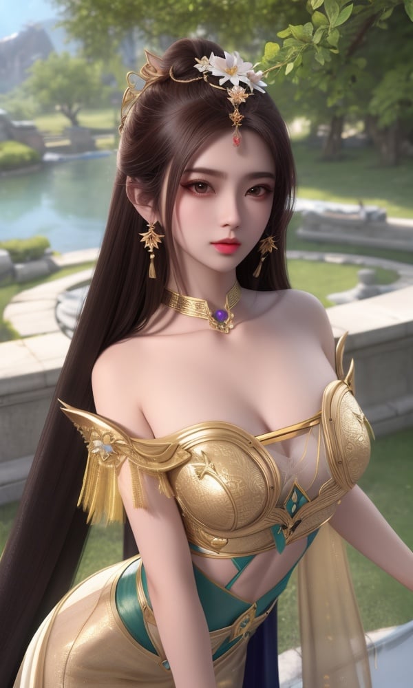 (,1girl, ,best quality, )<lora:DA_曼珠沙华-完美世界:0.6>,, ,masterpiece, fantasy, realistic,science fiction,mole, ultra realistic 8k cg, ,tamari \(flawless\),  medium breasts ,crescent moon, jasmine \(flower\),     (()), (),