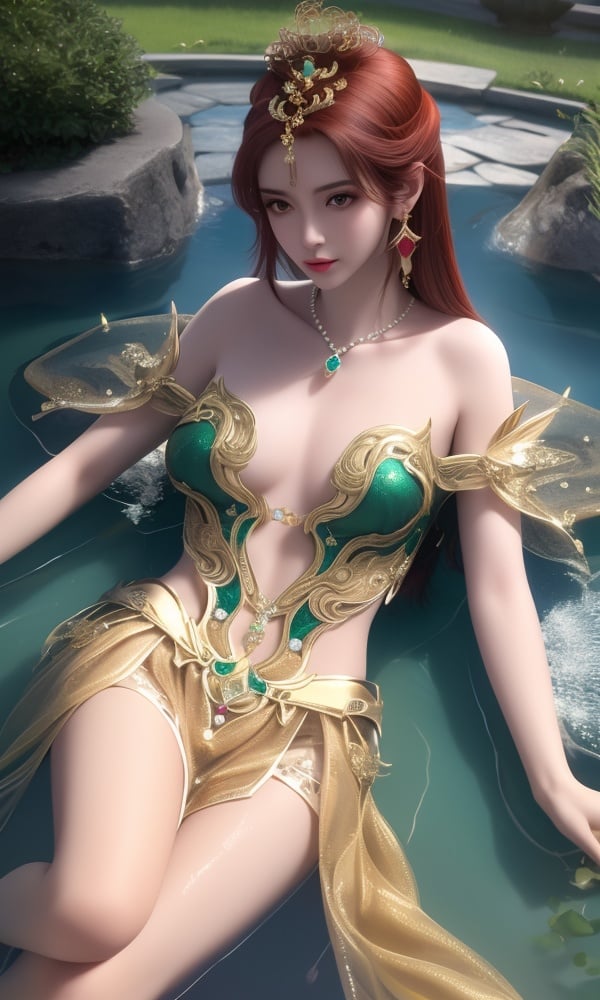 (,1girl, ,best quality, )<lora:DA_曼珠沙华-完美世界:0.7>,, ,masterpiece, ((((1girl, solo, medium breasts, ,solo focus, lying on water, )))) (()), (), ,ultra realistic 8k cg, flawless, clean, masterpiece, professional artwork, famous artwork, cinematic lighting, cinematic bloom, perfect face, beautiful face, fantasy, dreamlike, unreal, science fiction, luxury, jewelry, diamond, gold, pearl, gem, sapphire, ruby, emerald, intricate detail, delicate pattern, charming, alluring, seductive, erotic, enchanting, hair ornament, necklace, earrings, bracelet, armlet,halo,