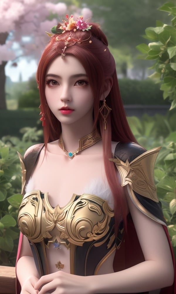 (,1girl, ,best quality, )<lora:DA_曼珠沙华-完美世界:0.8>,, ,masterpiece, fantasy, realistic,science fiction,mole, ultra realistic 8k cg, ,tamari \(flawless\),  medium breasts  ,strawberry blossoms      (()), (),