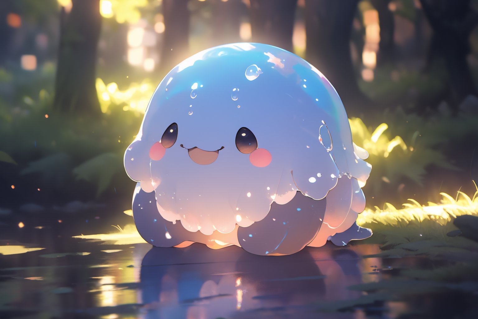 Pikachu slime model, witch slime pikachuin a forest, flowers, birds, butterfly, shiny background, slime, explosionmagic, excessive energy, smoke, glowing aura, Astero<lora:more_details:-1> <lora:F_slime02:1>, (Extremely Detailed Oil Painting:1.2), glow effects, godrays, Hand drawn, render, 8k, octane render, cinema 4d, blender, dark, atmospheric 4k ultra detailed, cinematic sensual, Sharp focus, humorous illustration, big depth of field, Masterpiece, colors, 3d octane render, 4k, concept art, trending on artstation, hyperrealistic, Vivid colors, extremely detailed CG unity 8k wallpaper, trending on ArtStation, trending on CGSociety, Intricate, High Detail, dramatic
