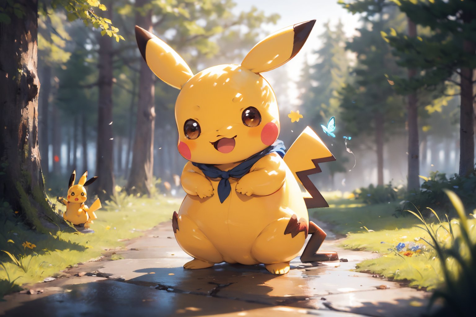 Pikachu slime model, witch slime pikachuin a forest, flowers, birds, butterfly, shiny background, slime, explosionmagic, excessive energy, smoke, glowing aura, Astero , (Extremely Detailed Oil Painting:1.2), glow effects, godrays, Hand drawn, render, 8k, octane render, cinema 4d, blender, dark, atmospheric 4k ultra detailed, cinematic sensual, Sharp focus, humorous illustration, big depth of field, Masterpiece, colors, 3d octane render, 4k, concept art, trending on artstation, hyperrealistic, Vivid colors, extremely detailed CG unity 8k wallpaper, trending on ArtStation, trending on CGSociety, Intricate, High Detail, dramatic,monster girl,pikachu