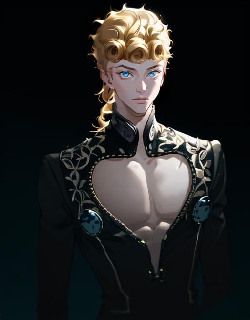 perfect face, young, floral pattern on suit, detailed face, giorno giovanna, (masterpiece:1.3), (best quality:1.1), ((1boy)), ((solo)), blonde hair, blue eyes, suit, pectorals, (finely detailed eyes and detailed face:1.3), (beautiful and clear background:1.2), (extremely detailed CG, ultra-detailed, best shadow:1.1),colorful, flowers, ((depth of field)), ((watercolor:0.6)), beautiful concept illustration, (white background:0.5), (illustration:1.1), (extremely fine and beautiful:1.1), (perfect details:1.1), from side,fullbody shot, <high resolution illustration, coloful, chromatic aberration, intricate details, (cinematic light, rim lighting), (beautiful and clear background), depth of field <lora:giornogiovanna:0.9> 