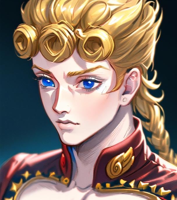 giorno giovanna, (masterpiece:1.3), (best quality:1.1), ((1boy)), ((solo)), blonde hair, blue eyes, (finely detailed eyes and detailed face:1.3), (beautiful and clear background:1.2), (extremely detailed CG, ultra-detailed, best shadow:1.1), ((depth of field)), ((watercolor:0.6)), beautiful concept illustration, (white background:0.5), (illustration:1.1), (extremely fine and beautiful:1.1), (perfect details:1.1), from side, cowboy shot, <lora:giornogiovanna:0.9>