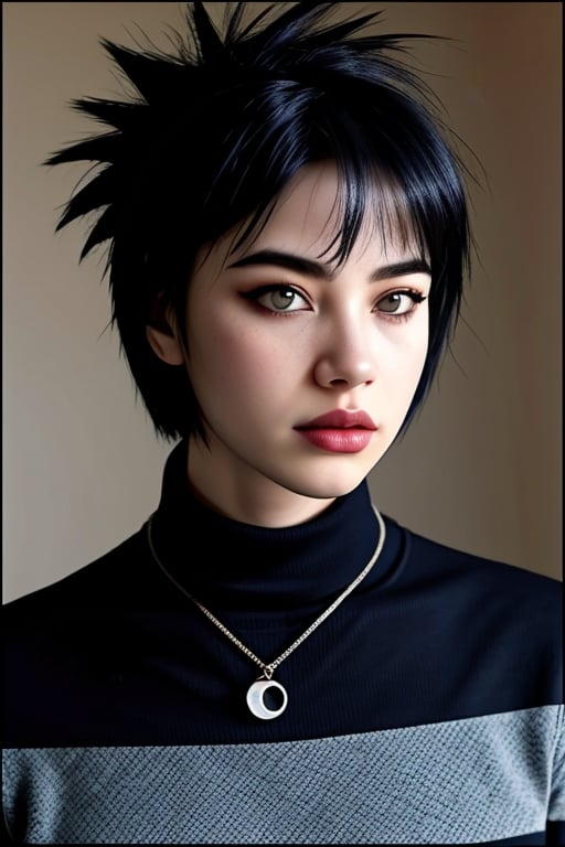 4k, fine detail, ultra high resolution, detailed face, delicate eyes, gradient eyes, gradient hair, light tracing,    real skin, beautiful skin,basketball, phasianid, 1boy, solo, suspenders, male focus, turtleneck, pants, necklace, jewelry, long sleeves, cowboy shot, black sweater, sweater, simple background, black shirt, grey pants, ball, black hair,horror,,,<lora:659111690174031528:1.0>