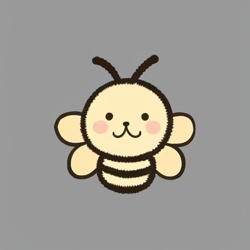 <lora:cutehead_v1:0.6> cutehead, simple background, solo, cute, chibi, fullbody, bee,