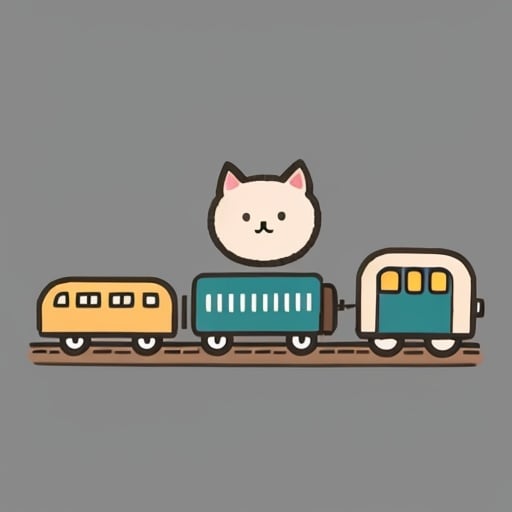 <lora:cutehead_v1:0.65> cutehead, simple background, solo, cute, train