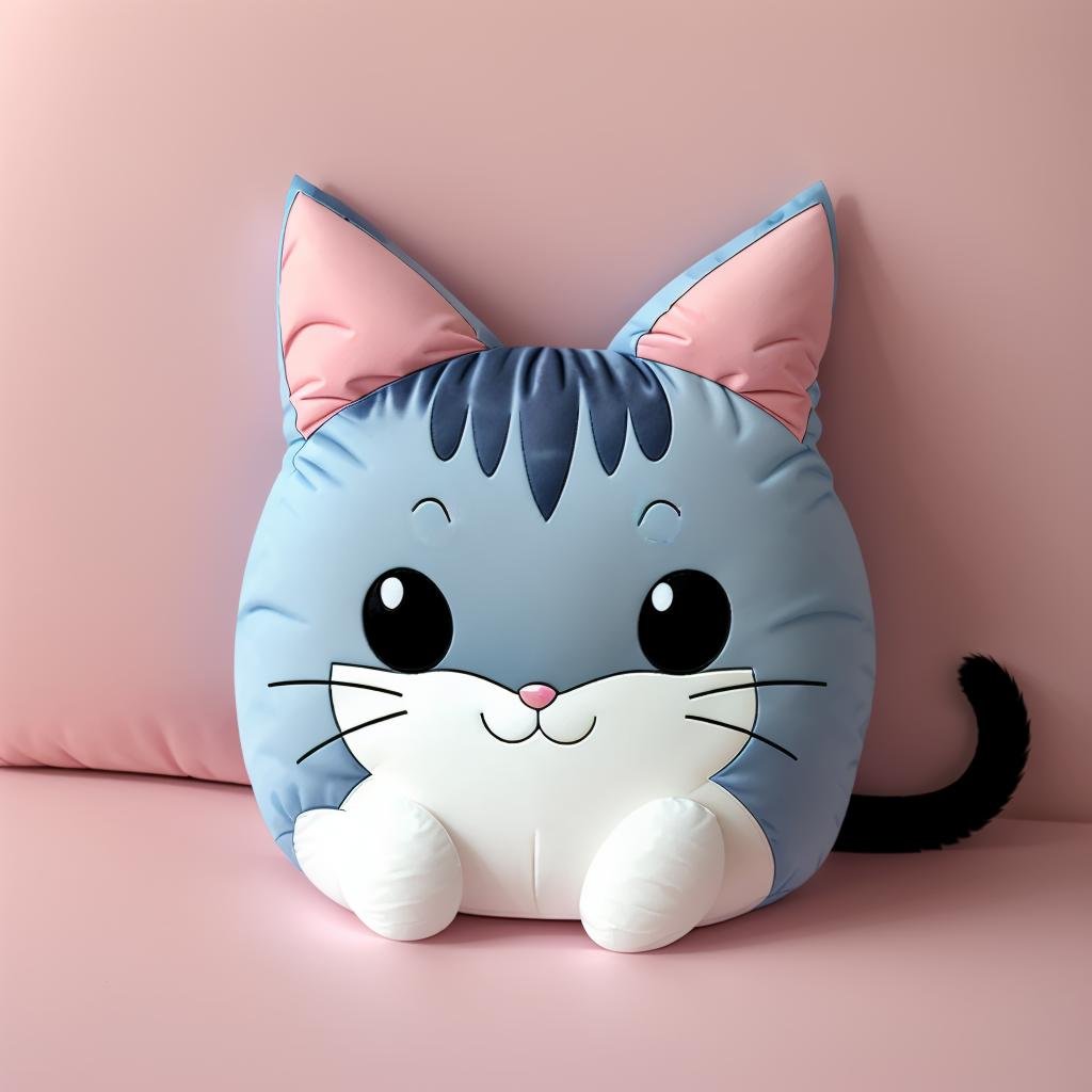 a cat stuffed toy, <lora:plushieStyle:1>