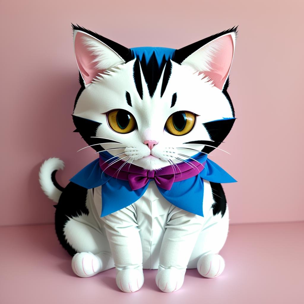 a cat, <lora:plushieStyle:1>