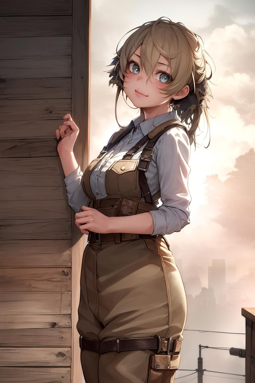 1girl, <lora:Tanya Degurechaff:0.6>,suspenders, epic realistic, faded,  art, (hdr:1.5), (muted colors:1.2), pastel, hyperdetailed, (artstation:1.5), dramatic light, (intricate details:1.2), vignette, complex background, rutkowski