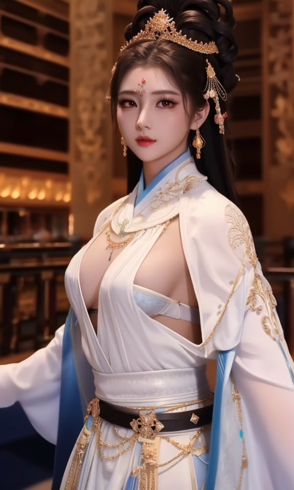 (,1girl, ,best quality, )<lora:DA-国风-隋唐遗风:0.7>,, ,masterpiece, fantasy, realistic,science fiction,mole, ultra realistic 8k cg, ,tamari \(flawless\),  medium breasts  ,      ((upper body,)), (),